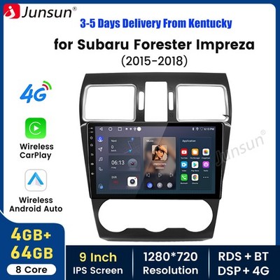 Carplay Android15 8 Core 4+64GB Car Stereo Radio GPS For Subaru Forester Impreza