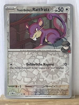 Pokémon Karte Team Rockets Rattfratz Reverse-Holo 147/182 Ewige Rivalen  Deutsch