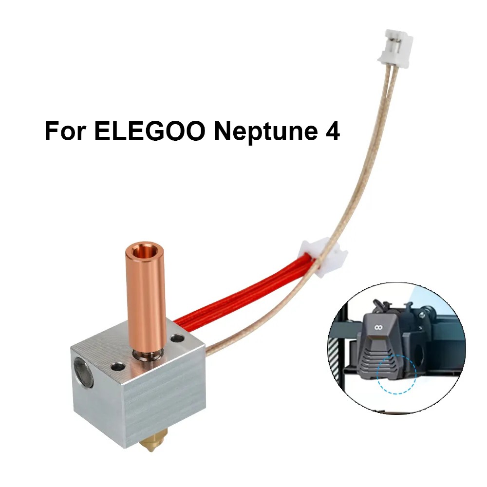 Hotend Kit For ELEGOO Neptune 4 3D Printer Head Extruder Hot End Kit w/Nozzle