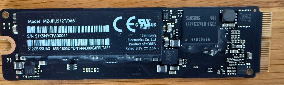 Samsung MZ-JPU512T/0A6 512GB PCI Express 3.0 Ersatz für MacBook Pro