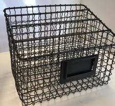 Vintage Metal Desktop Letter File Organizer 9x6x6