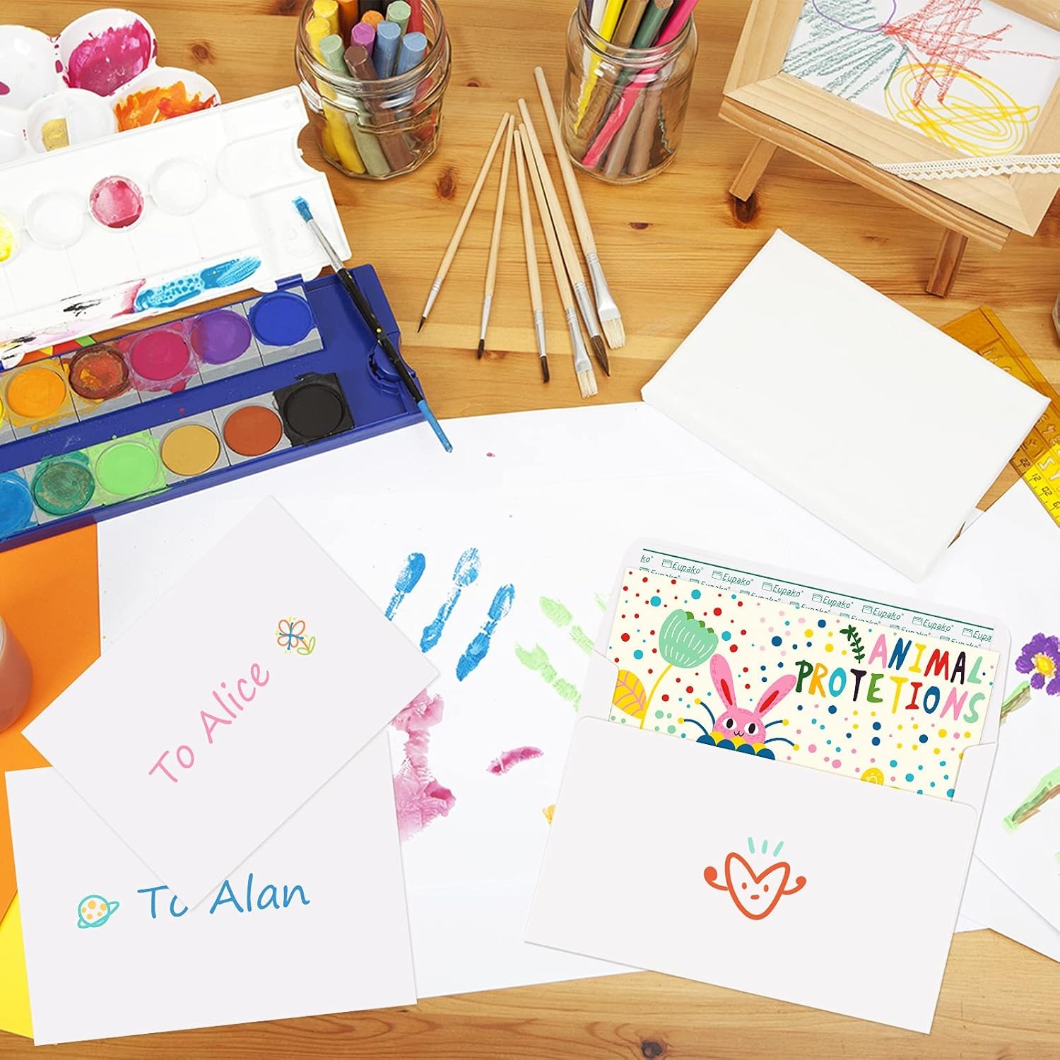 Eupako A2 White Paper Envelopes 100 Pack (4.375 x5.75 Inches), 