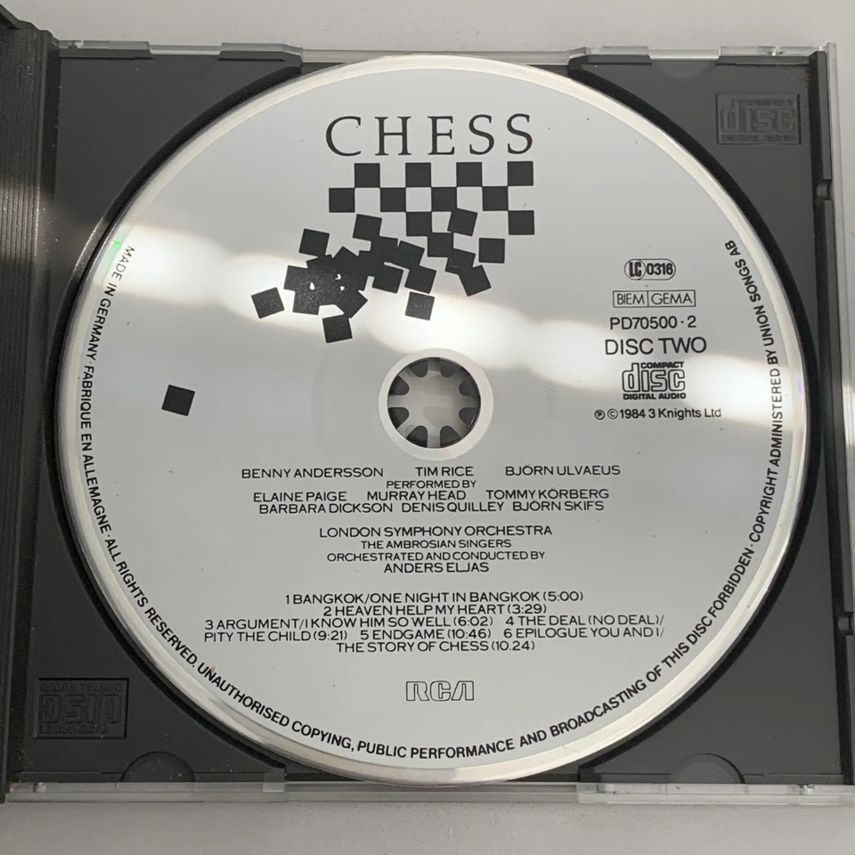 2CD Chess Gesamtaufnahme German press Benny Andersson ABBA Tim Rice Björn Ulvaeu - Bild 4 von 4