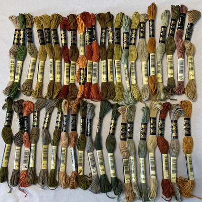 DMC Cotton Embroidery Cross Stitch 6 Strands Floss Lot 40 New Skeins No Dups