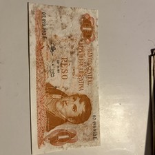 One Vintage Bank Note Banco Central De La Republica Argentina WWII vintage.