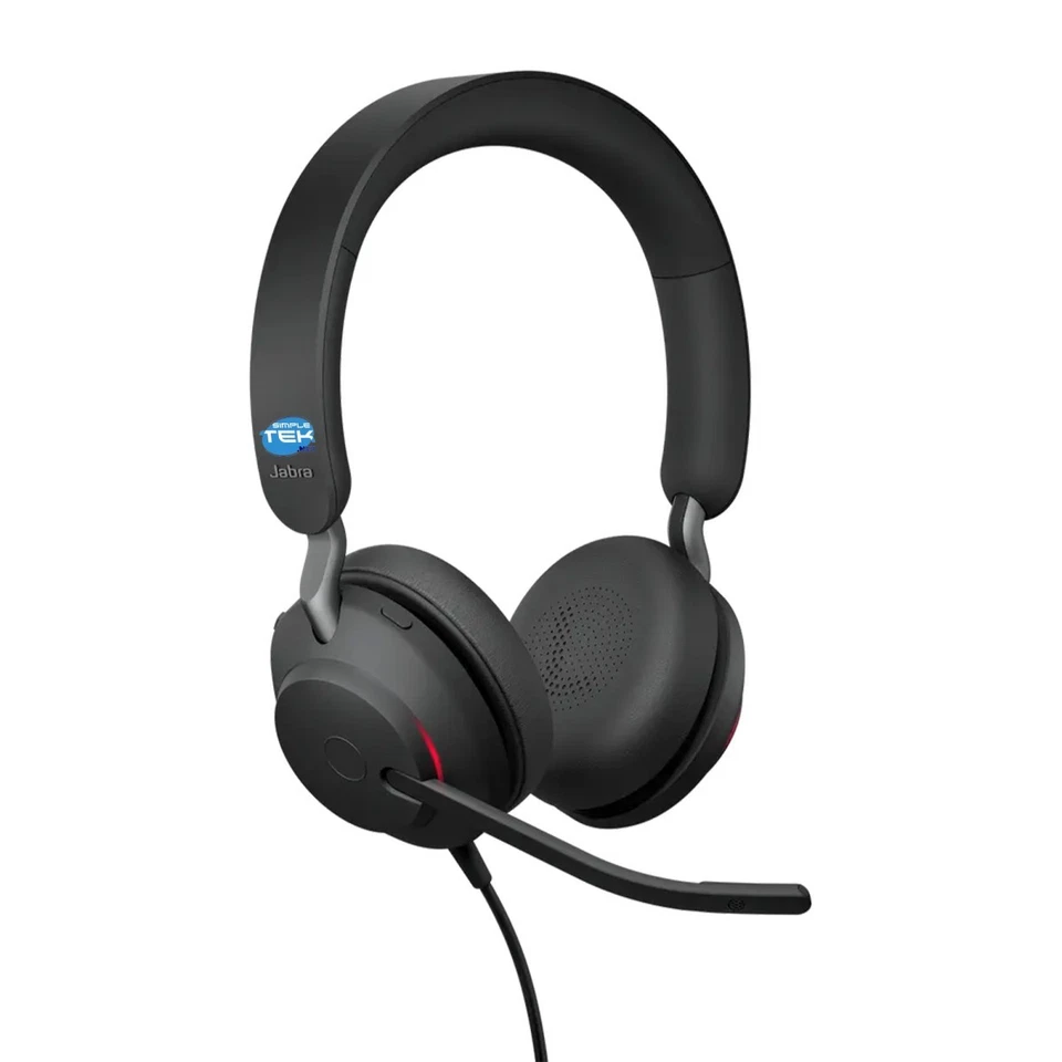 Jabra Evolve2 40 SE USB-C/A UC Stereo Wired Headphones Type-C Call Center Calls - Image 2 of 4