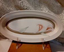 Syracuse China Gravy Boat Underplate Oval Calily Floral