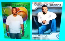 (2) 2023 UD Goodwin Champions KEN GRIFFEY JR  Splash Color Gold #SCP85 & #7 Base
