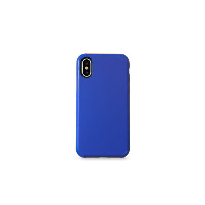 KMP Sporty Schutzhülle für iPhone X Blue/Orange