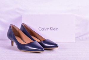 off white heels blue