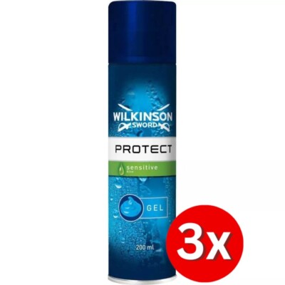3er Pack Wilkinson Rasiergel Protect Sensitive 200ml