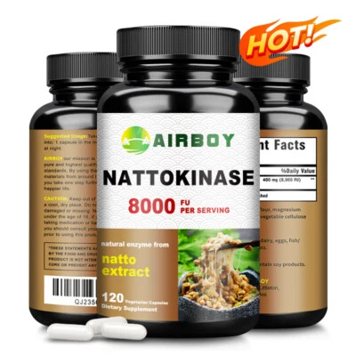 AIRBOY Nattokinase 8000FU – Herz- Und Herz-Kreislauf-Gesundheit, Kreislaufunterstützung