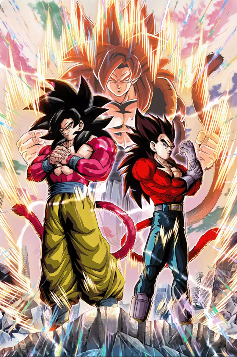 Dragon Ball GT Poster Goku & Vegeta SSJ4 w/Fusion 12inx18in Free Shipping