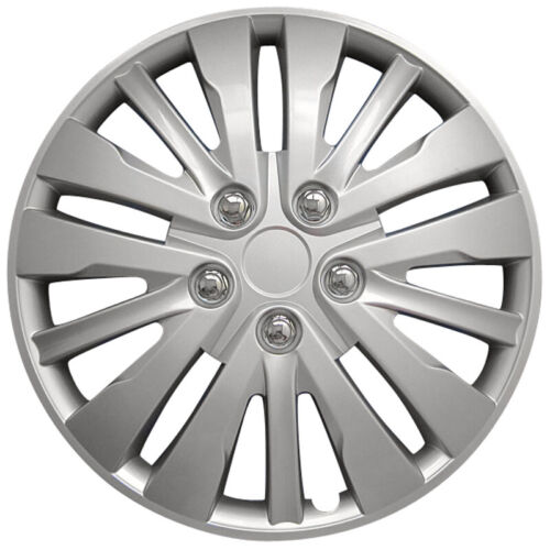 Tapones de rueda tapacubos de rueda tapacubos de rueda Washington 15 pulgadas juego de plata (4 piezas) - Imagen 1 de 1