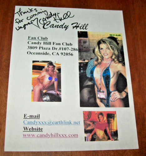 Adult Star Candy Hill Autographed 8x10 Picture | eBay