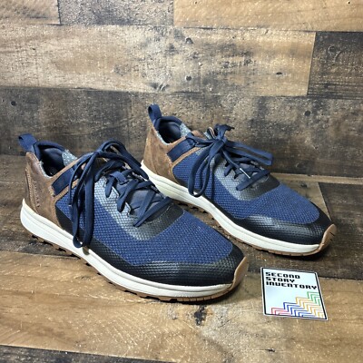 Forsake Shoes Mens 11.5 Maddox Athletic Hiking Low Sneakers Blue Mesh Lace Up