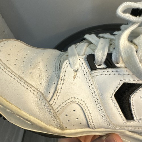 Sneakers alte vintage Converse Cons bianche nere uomo taglia 7,5 anni 90 RARA - Foto 11 di 24