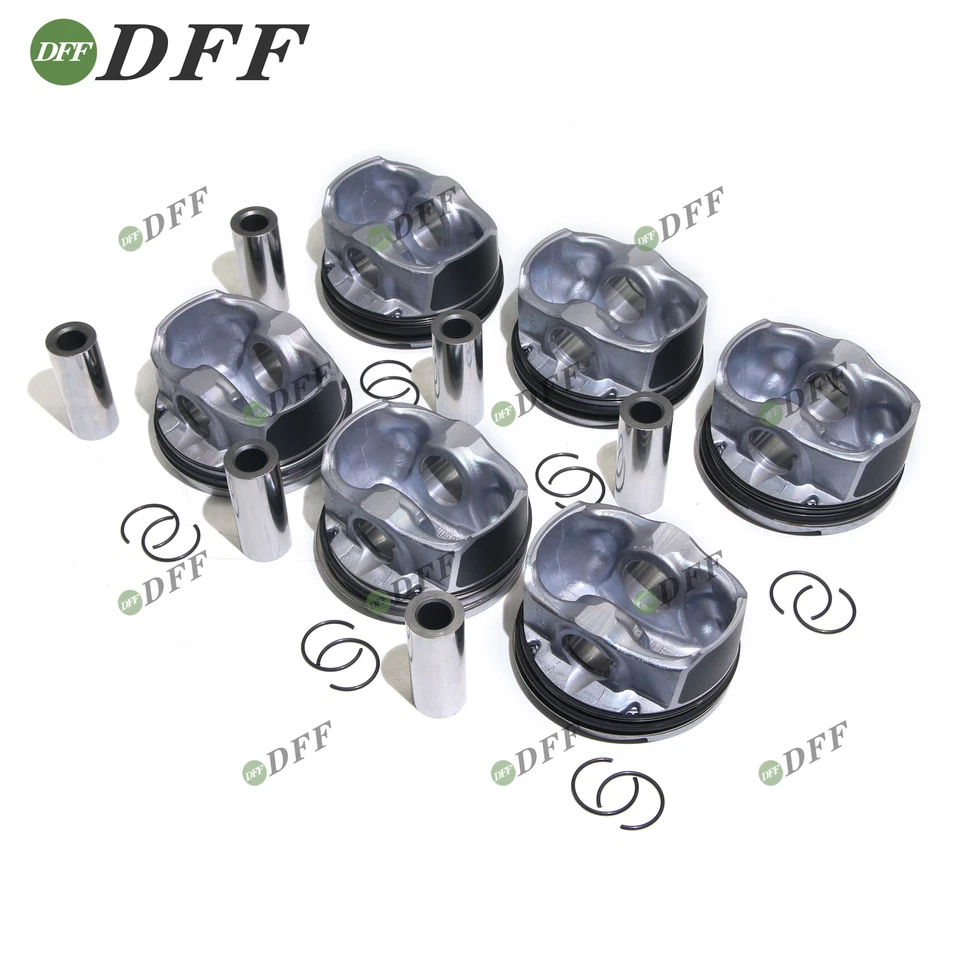 6X Pistons & Rings Set Φ84mm For BMW E82 E90 E60 135i 335i 535i 740i N54B30 - Image 3 of 4