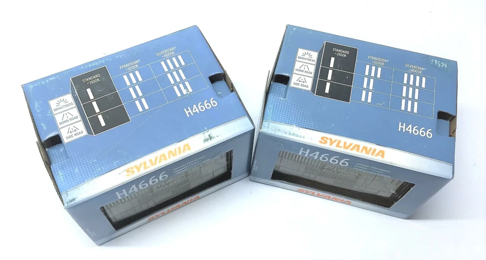 Bombilla de faros de repuesto Sylvania H4666 [Lote de 2] NOS Foto 2 de 4