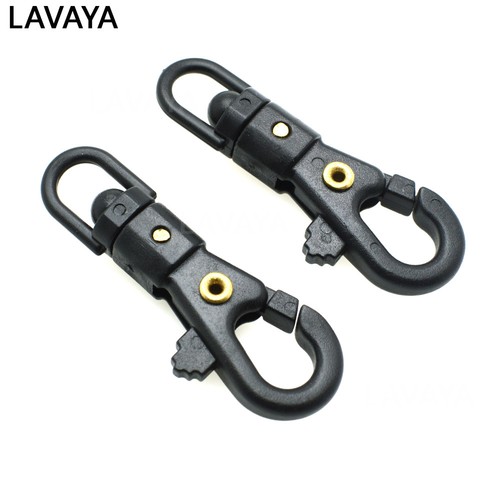 Plastic Swivel Spring Snap Hook Black Clasp For Paracord Lanyard PVC - Picture 6 of 8
