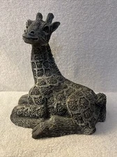 Giraffe Resin Statue Sitting Safari Decor ~ 7 inches Tall