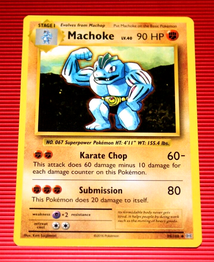 Machoke LV.40 90HP 2016 Collectible Pokemon Trading Card No