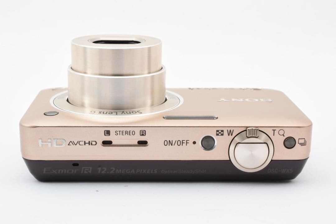 SONY Cyber Shot DSC-WX5 Gold Digital Camera 5x Zoom 12.2MP