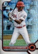2022 BOWMAN CHROME PROSPECT 1ST MOJO CINCINNATI REDS - JUSTICE THOMPSON #BCP-59