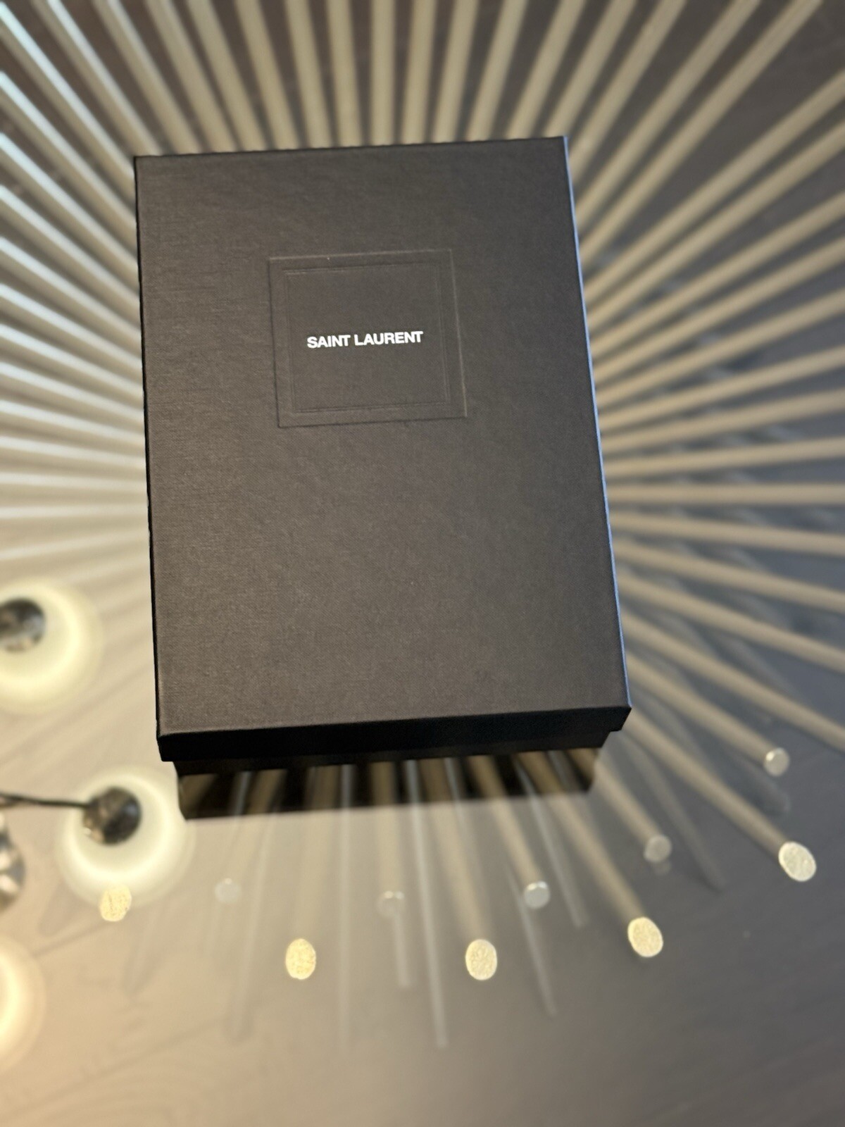 Borsa a tracolla Saint Laurent Minaudiere Cage Blu Majorelle