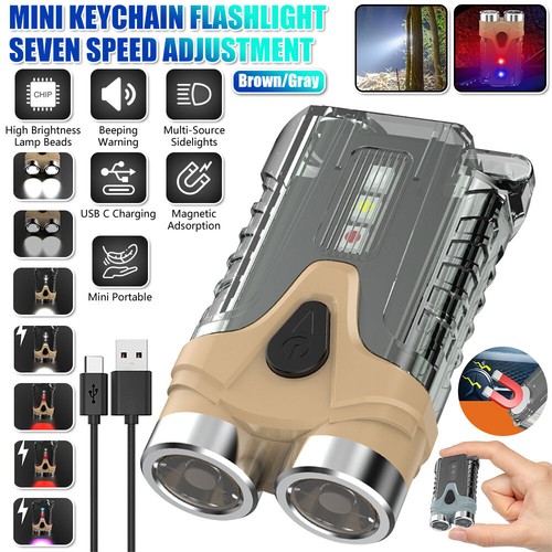 Mini linterna portátil USB lámpara COB LED luz de trabajo llavero EXCELENTE - Imagen 2 de 16