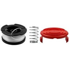Trimmer Spool 1 Pack & Cap & Spring Replacement for Black Decker .065 AF-100