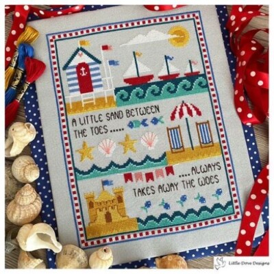 Sonne, Meer und Sand Kreuzstich Set Little Dove Designs