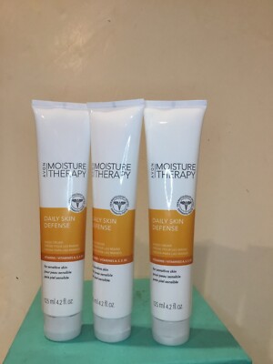 3 Avon Moisture Therapy Daily Skin Defense Hand Cream For Sensitive Skin 4.2floz