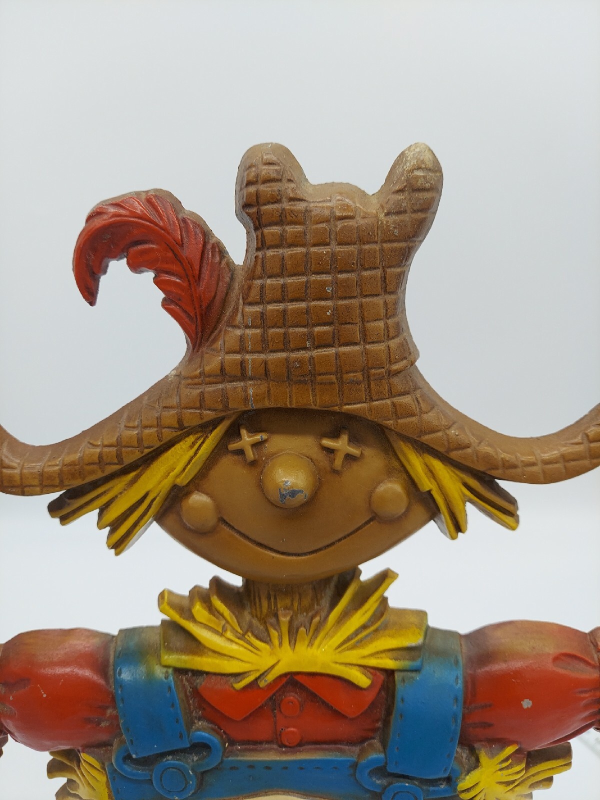 Vintage 70's Cast Metal Scarecrow Wall Clock Does Not Work SEXTON INC