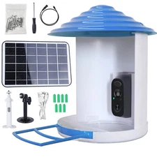 Bird Feeder with Camera 1080p HD Night Vision Camera Smart AI Recognition Solar