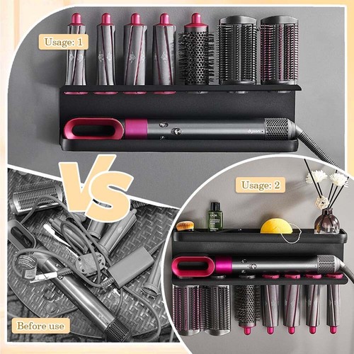 Hair Dryer Holder For Dyson Airwrap Curling Iron Holder Wall Mount Rack Bracket - Picture 12 of 15
