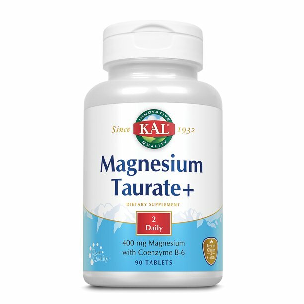 KAL Magnesium Taurate Plus 400mg with Coenzyme B6, Chelated Nerve