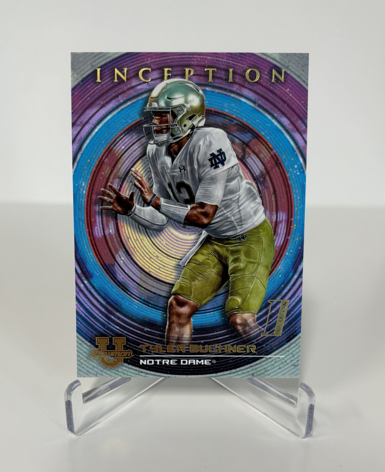 2022-23 Bowman Inception University #87 Tyler Buchner Notre Dame Irish