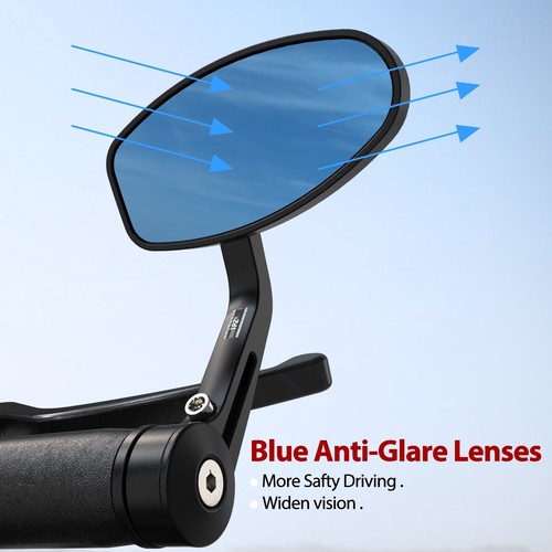 For Yamaha FZ1 FZ6 MT-01 MT-03 Bike 7/8" Rear View Side Mirrors Handle Bar End - 第 6/6 張圖片