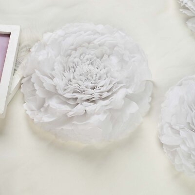 24 pack 12'' 16'' 20'' White Tissue Paper Carnation Flowers Sale Sale Home Backdrop