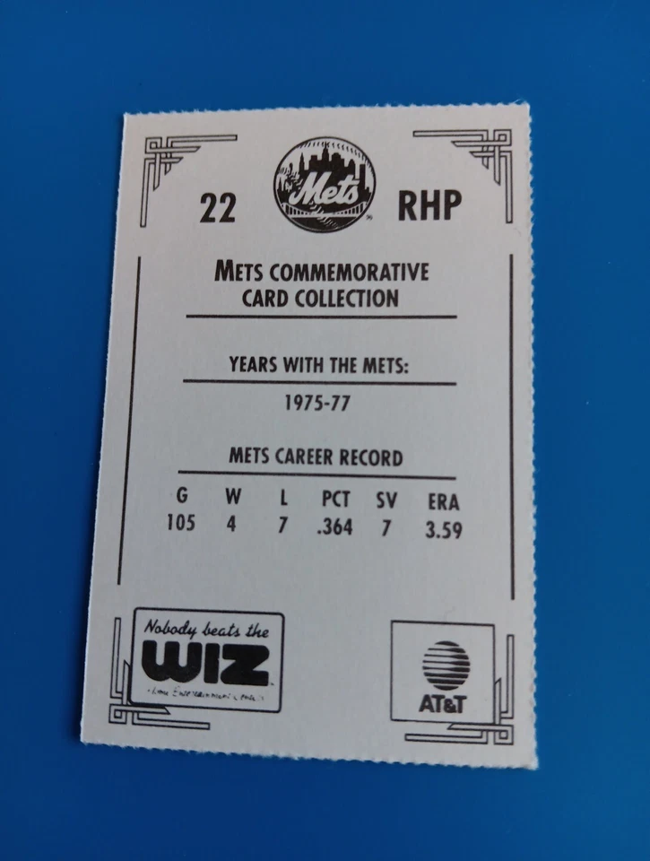 Rick Baldwin 1991 METS THE WIZ # 22 NEW YORK METS Card SGA Rare FREE SHIPPING - Image 2 of 2