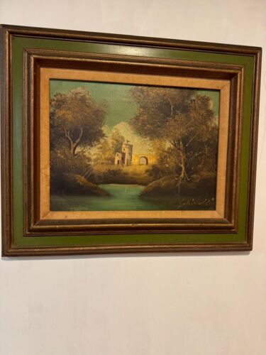 Vintage Oil on Canvas Landscape, Signed “Schindler” - Picture 2 of 10