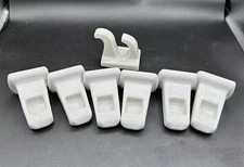 Vintage Reclaimed Porcelain Towel Brackets And Towel Hook Tile MCM White Salvage