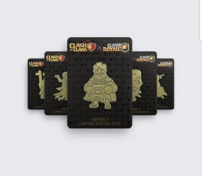 RARE SERIES#1 SUPERCELL CLASH OF CLANS BRASS COLLECTIBLE PIN COMPLETE SET OF 10