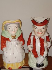 Staffordshire Punch and Judy Jugs