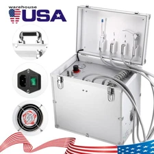 Portable Dental Delivery Unit System Air Compressor Syringe Suction 4hole