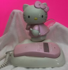 Hello Kitty Angel Sanrio Pink Landline Flash Telephone Phone Vintage 2003