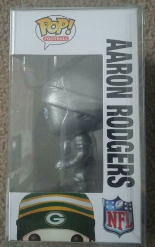 funko pop #43 silver metallic Aaron Rodgers * rare find * - Picture 2 of 3