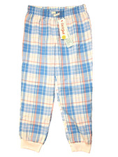 New Cat  Jack Girls Blue PJ Plaid Pajama Pants Bottoms - M 8-10 