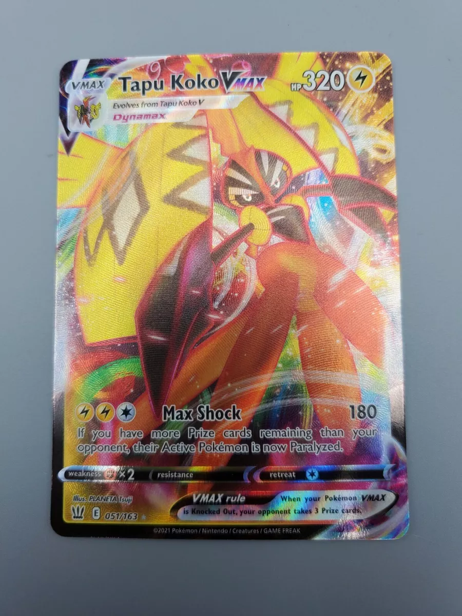  Tapu Koko VMAX - 051/163 - Ultra Rare - Sword & Shield - Battle  Styles : Toys & Games